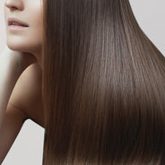 Close-up of soft, healthy hair