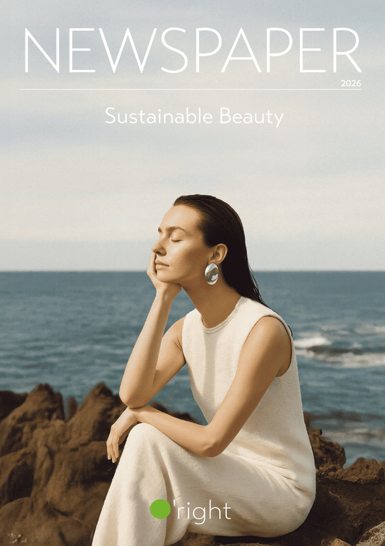 Cover of the 2026 O'right Newspaper, Sustainable Beauty