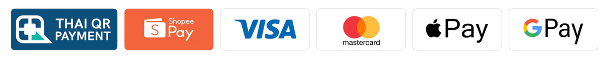 Accepted payment methods: Thai QR Payment, ShopeePay, Visa, Mastercard, Apple Pay, Google Pay