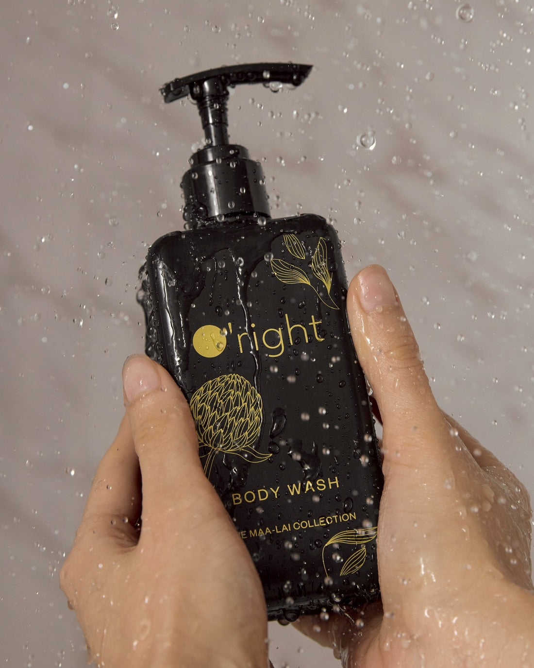 O'right body wash amenity in a hotel suite bathroom