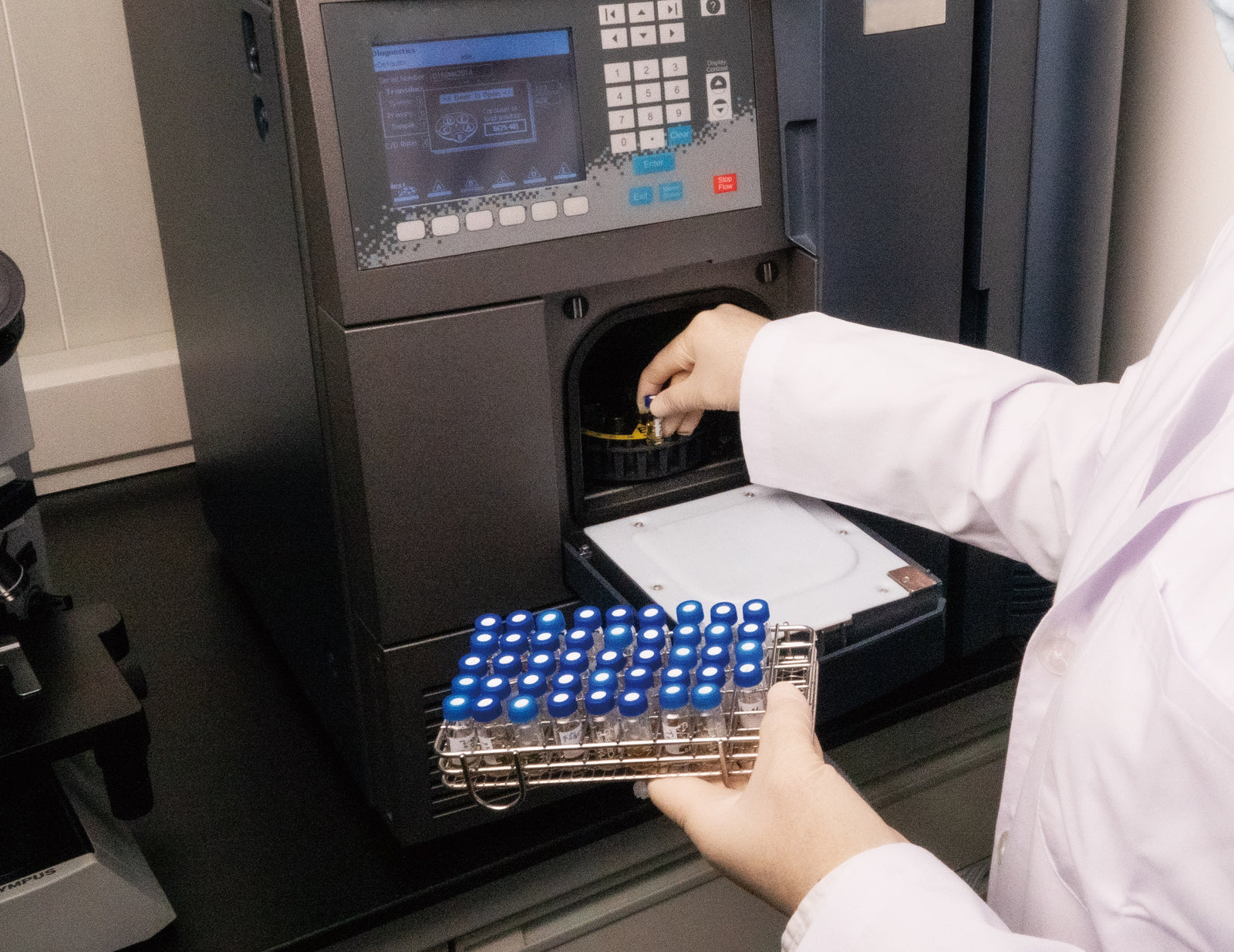 Sample vials in the Taoyuan R&D laboratory